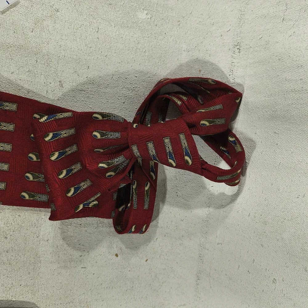 Neck Art Men's Elegant Burgundy Patterned J S Blank Silk Tie 56